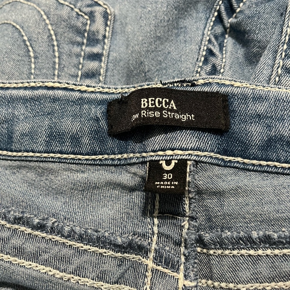 True Religion  Jeans Becca Low Rise Straight Stretched Out A Little Last Pic - Picture 7 of 8